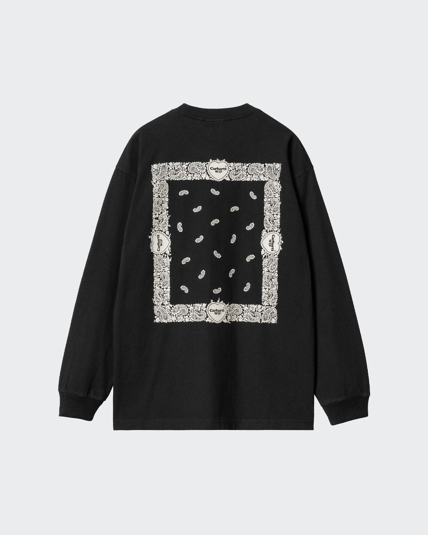 Carhartt WIP L/S Paisley T-Shirt Black · I032724.K02.06.03