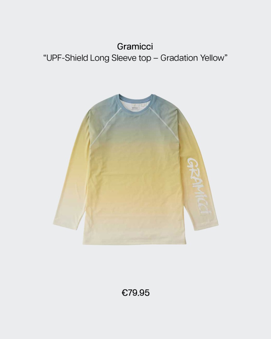 “upf shield long sleeve top – gradation yellow” fp