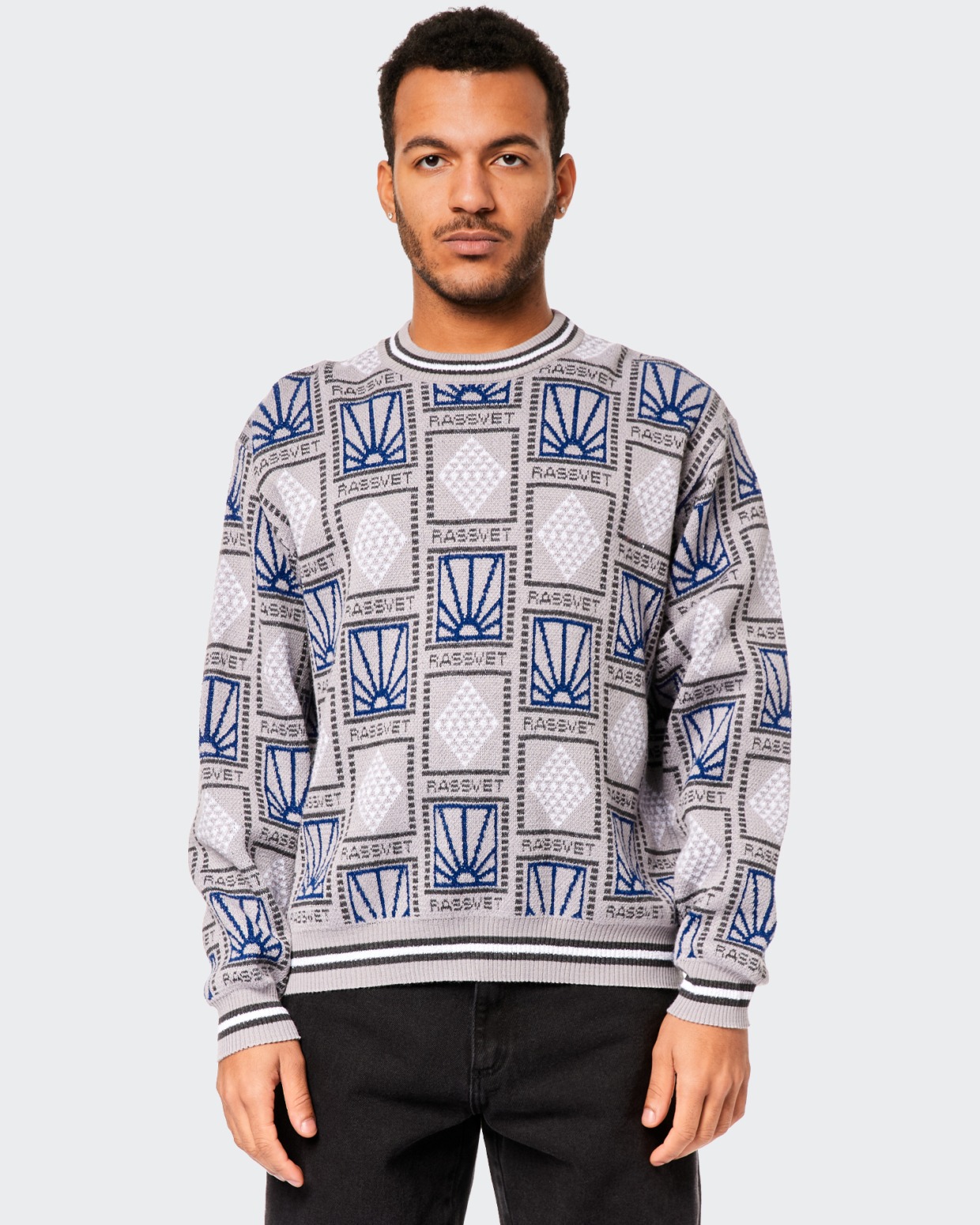 Rassvet Pattern Logo Jacquard Sweater