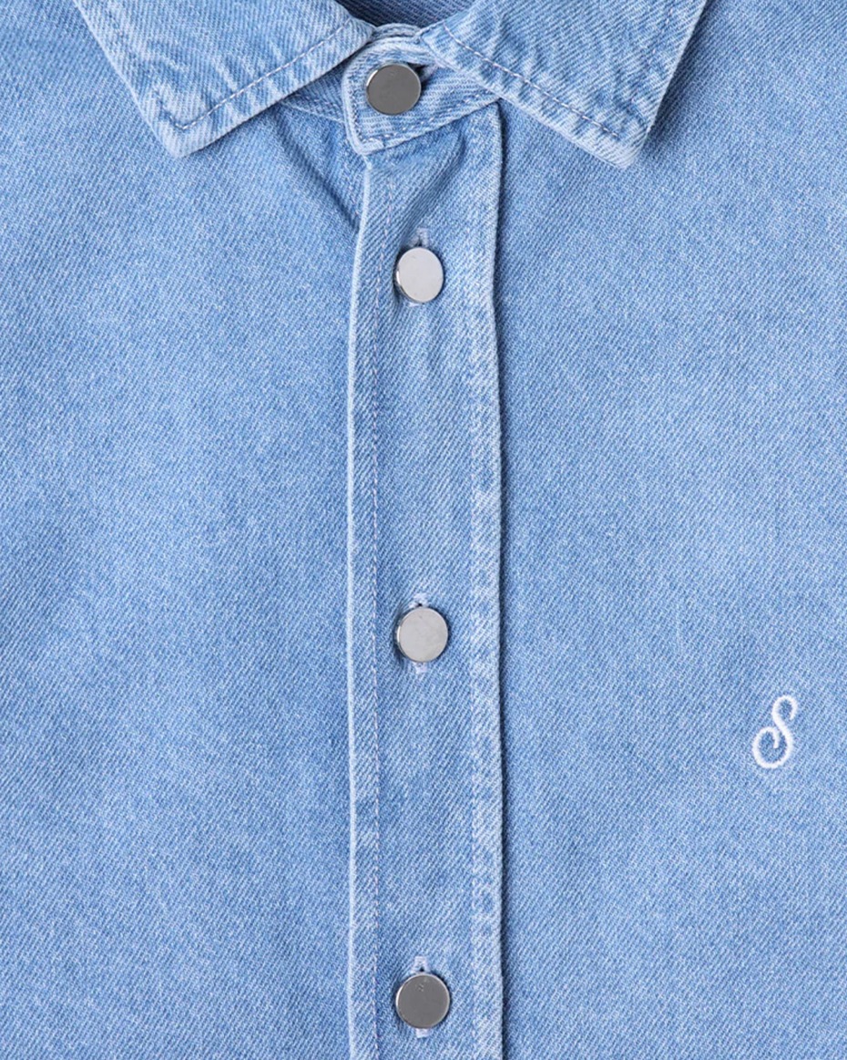 Sabbatical Denim Script Shirt