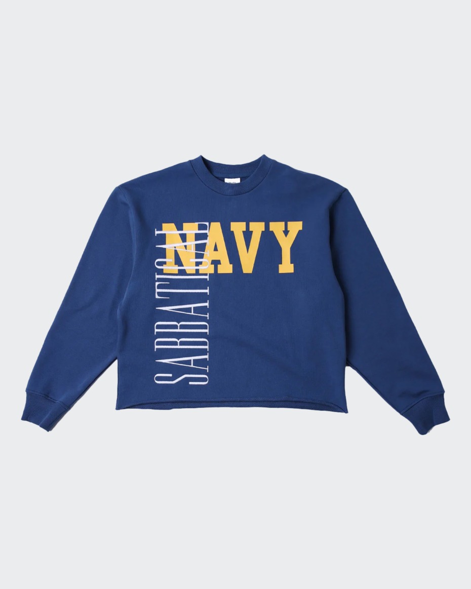 Sabbatical Navy Crewneck