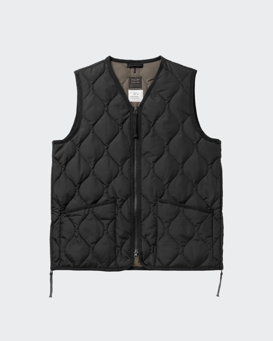 Taion Military Zip V-Neck Down Vest