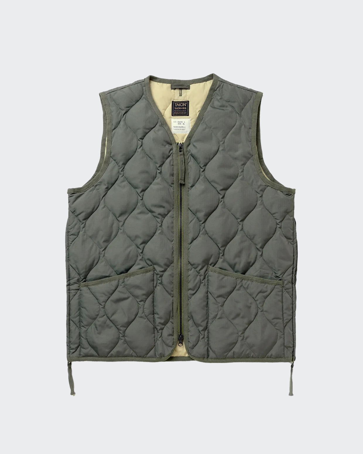 Taion Military Zip V-Neck Down Vest