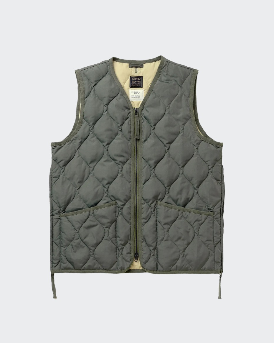 Taion Military Zip V-Neck Down Vest