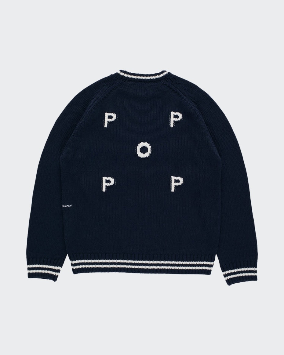 POP Trading Knitted Logo Crewneck