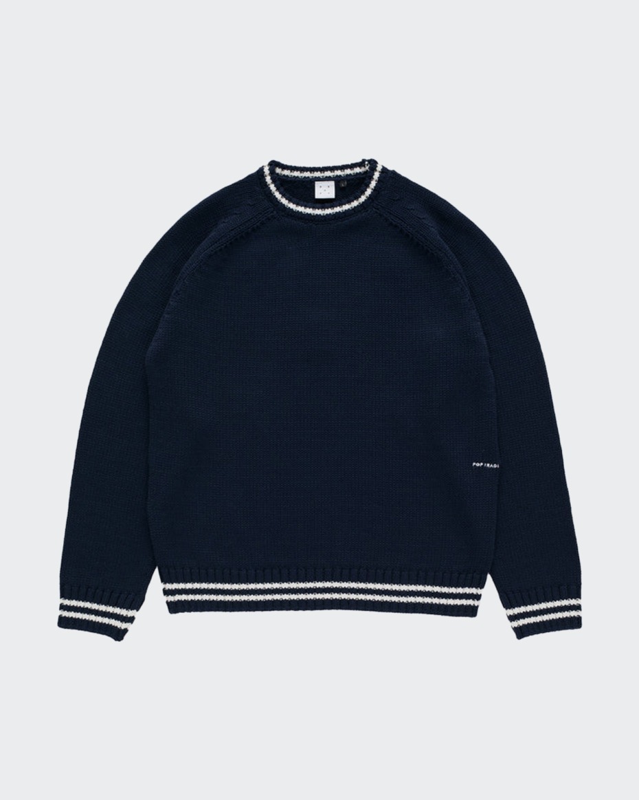 POP Trading Knitted Logo Crewneck