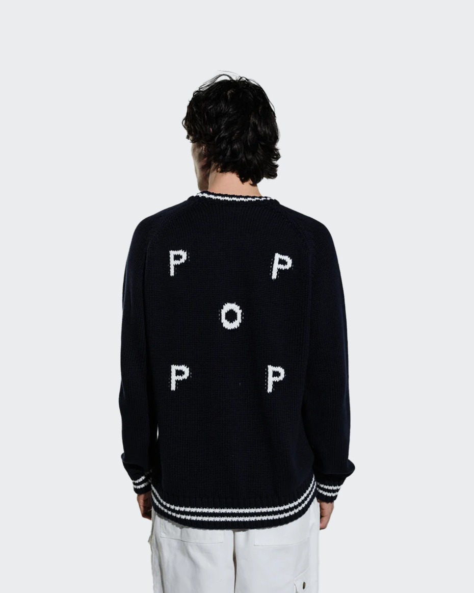 POP Trading Knitted Logo Crewneck